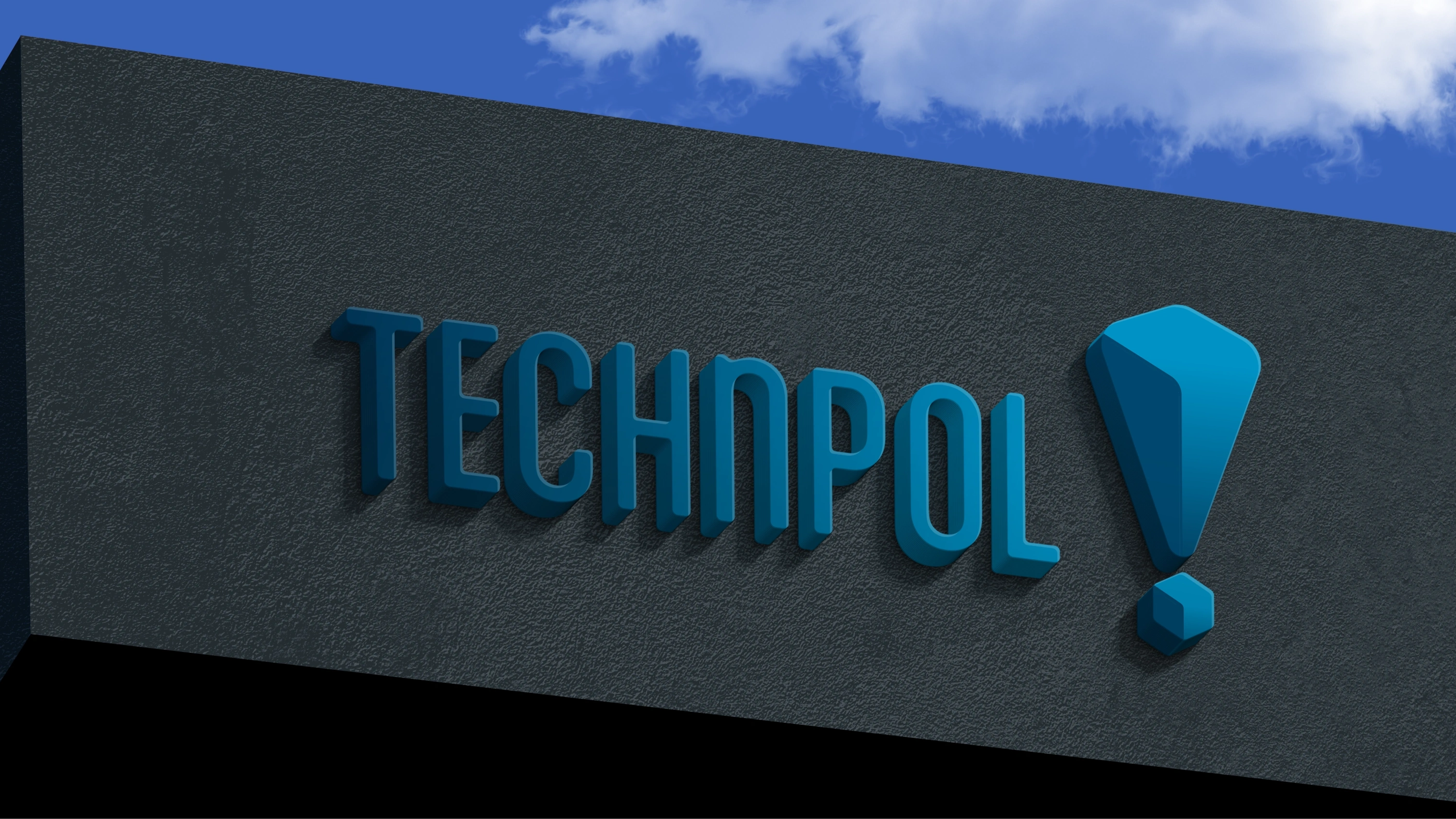 Technpol: Um ponto de exclamação com bico de impressora 3D.