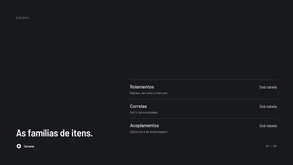 Página 5 da proposta em PDF da Carvena